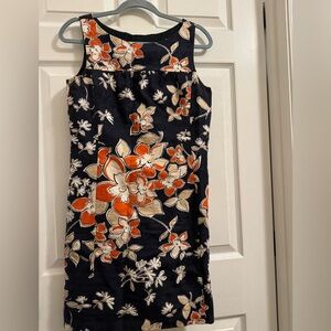 Women’s Ann Taylor  blue floral fully lined dress sz 6